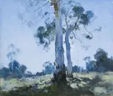 The White Gum by Penleigh Boyd, 1921, oil on board, sold Aug 2009