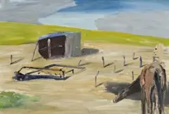The Outback by Ken Whisson, 1956-57, oil on composition board, offered Aug 2009