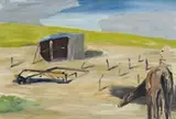 The Outback by Ken Whisson, 1956-57, oil on composition board, offered Aug 2009