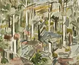 Forest by Frank Hinder, 1945, watercolour on paper, sold Aug 2009
