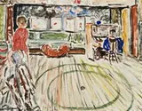 Interior With Boy On A Horse by Danila Vassilieff, c.1938, oil on plywood panel, offered Aug 2009