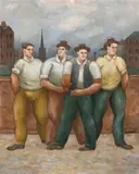 North Western Watchers by Horace Brodzky, 1956, oil on canvas, offered Aug 2009