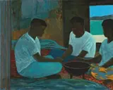 Island Interior With Kava by Ray Crooke, c.1980, oil on canvas, sold Aug 2009
