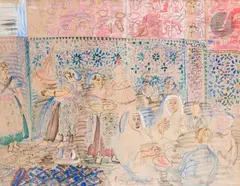 Le Couscous chez le sultan by Raoul Dufy, 1926, Aquarelle et gouache, sold Mar 2024