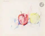 Étude de pommes by Dora Maar, Aquarelle, sold Mar 2024