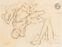 Les Cadavres by Francis Gruber, 1946, Crayon, sold Mar 2024