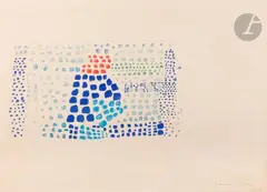 Composition by Nicolas de Staël, 1951, Gouache aquarellée sur papier, sold Dec 2023