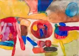 Composition n°797 by Maurice Estève, 1962, Aquarelle, sold Dec 2023