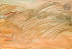 Composition by Jean Messagier, Aquarelle, sold Dec 2023