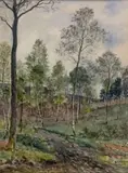 Bois de Chaville by Gaston Roullet, Aquarelle, sold Jun 2016