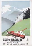 Combloux - L'hôtel PLM et le Mont-Blanc» (c.1930) by Pierre Commarmond, Affiche en couleur, sold Dec 2015