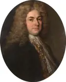 Portrait d'homme au jabot de dentelle by Alexis Simon Belle, Toile ovale, sold Jan 2022