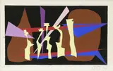 Sonorité jaune by Richard Mortensen, 1957, Gouache et mine de plomb, sold Oct 2023