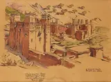 Casbah de l'Ounila by Théophile-Jean Delaye, 1923, Gouache aquarellée sur papier signée en bas à droite Theophile Jean Delaye, dédicacée et d, sold May 2019