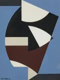 Composition abstraite by Jean Rets, Gouache sur papier signée en bas à gauche Jean Rets, sold May 2019