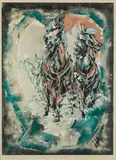 Course de chevaux by Henri D'Anty, Gouache sur papier signée, sold May 2019