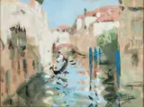Canal à Venise by Pierre Eugène Montézin, Gouache sur papier, sold Nov 2015