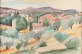 L'Oliveraie à Mirmande, Drôme Autour de 1938-1939 by André Lhote, Gouache et aquarelle sur papier, sold Nov 2015