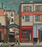 Passants devant l'épicerie, 66 by André Duranton, Toile signée et datée en bas à droite, sold Oct 2017