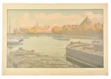 L’Institut et la Cité, 1900 Planche n°4 sur 8 de la série des Paysages parisiens by Henri Rivière, Lithographie en, sold Dec 2024