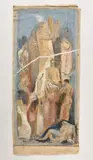 Groupe de baigneuses by Jean Souverbie, Huile, crayon gras et encre sur papier, sold Dec 2024