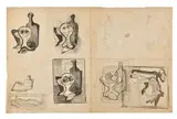 Etude de natures mortes et de figures allongées (recto-verso) by Jean Souverbie, Fusain et graphite sur papier vergé Non signé, sold Dec 2024