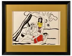 Etude pour la partie de campagne by Fernand Léger, 1954, Gouache, sold Dec 2024