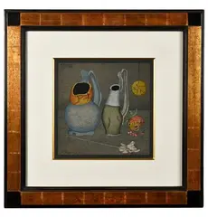 Nature morte by Mihail Chemiakin, 1987, Pastel à l’huile, sold Dec 2024