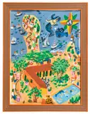 et Hervé DI ROSA (Né en 1959) Saint-Tropez by François Boisrond, 1998, Gouache, sold Dec 2024