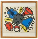 Le Festival de Montreux by François Boisrond, 1986, Gouache, sold Dec 2024