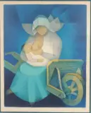 Maternité by Louis Toffoli, Lithographie sur papier, sold Apr 2024
