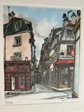 Rose d'Asie Rue de Lappe by Kōjirō Akagi, Lithographie encadrée signée et numérotée, sold Apr 2024