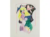 Aktkunst i by Richard Lindner, color lithograph, offered Sep 2025