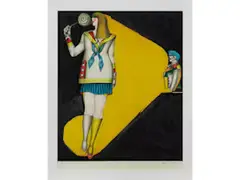 Untitled by Richard Lindner, color lithograph, offered Sep 2025