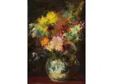Vase mit Sommerlichem Blumenstrauss by Josef Futterer, oil on panel, offered Dec 2023