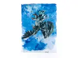 Adler by Georg Baselitz, offset lithograph, sold Sep 2025
