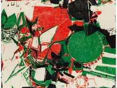 Untitled by Heinz Kreutz, color woodcut, offered Jun 2026