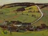 New Glasgow, P.E.I. by Alan Caswell Collier, oil on board, sold Jul 2021