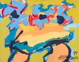 Bill was Running Through my Mind by John MacGregor, 1997, acrylic on canvas, sold Jul 2021