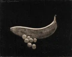 Banana and Fruit by Joe Andoe, 1992, oil on canvas, sold Jun 2021