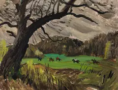 The Riders by Jack Bush, 1946, oil on board, sold Jun 2021