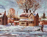 Early Winter by Rod Charlesworth, 1987, oil on board, sold Jun 2021
