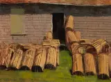 After the Lobster Season by Alan Caswell Collier, oil on board, sold Jun 2021