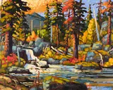 Autumn in Waterton Park by Rod Charlesworth, oil on canvas, sold Jun 2021