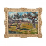Champ d'Olivier Dans le Sahel by Dick Beer, Oil on canvas, sold Jun 2024