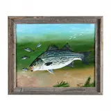 Bodie Bass by Duane Raver Jr., Acrylic on canvas, sold May 2024