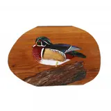 Wood Duck by Duane Raver Jr., Acrylic on wood panel, sold May 2024