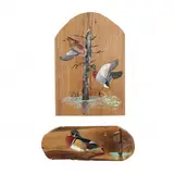 Wood Duck / Mallards (Two Works) by Duane Raver Jr., Each an acrylic on wood panel painting, sold May 2024