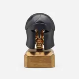 Hoplita by Miguel Berrocal, 1981-82, bronze, patinated bronze, chrome-plated steel, sold Oct 2022