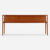 Console by Helge Vestergaard Jensen, c.1950, teak, sold Oct 2022